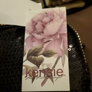 Kensie Black Sequin Belt Bag